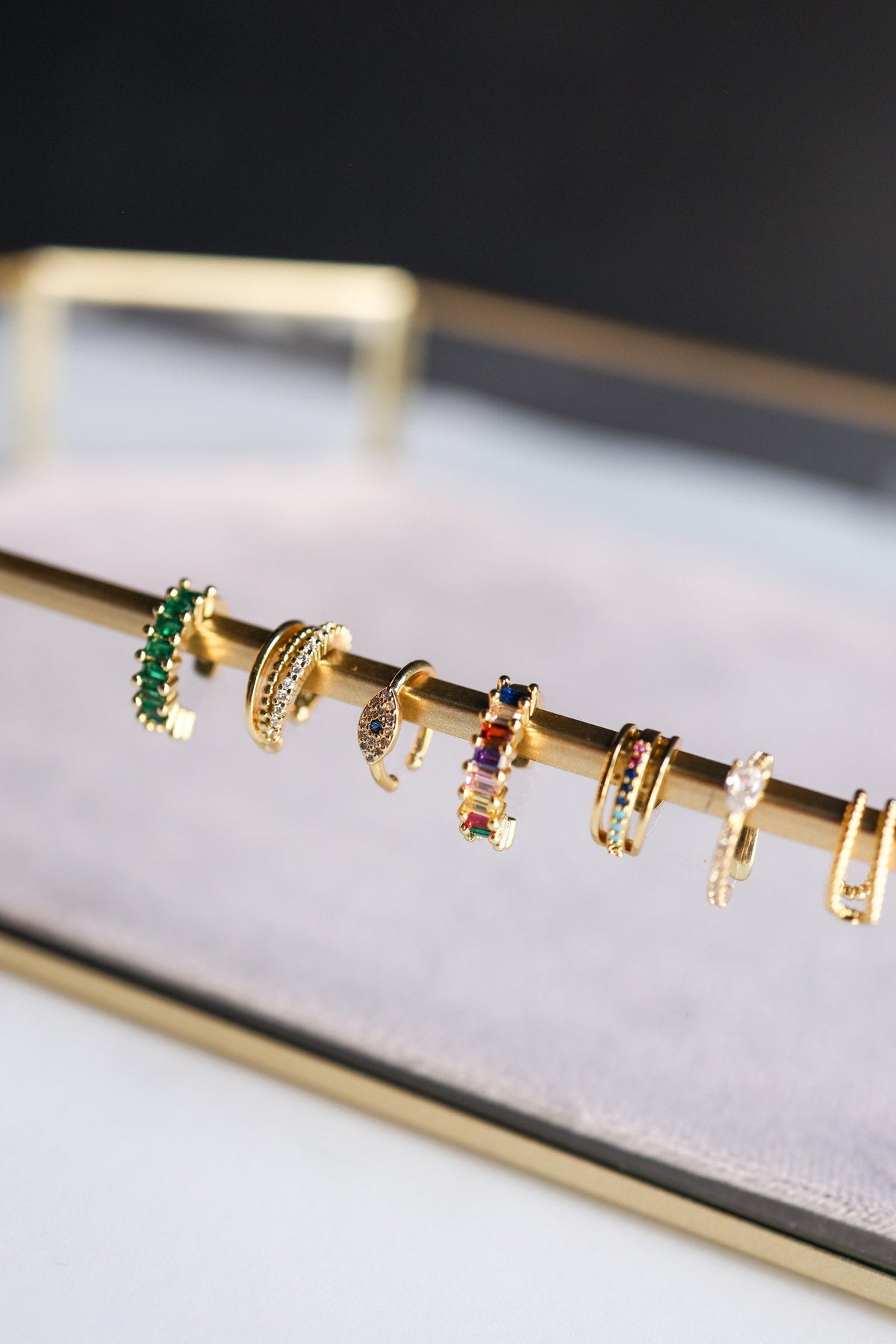 Ear Cuff Emerald Cut Multi