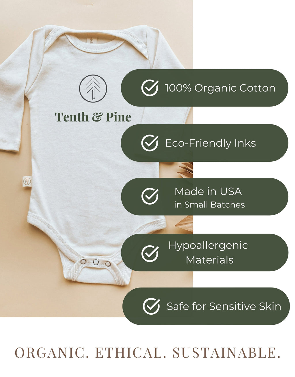 Santa's Favorite Elf Organic Baby Bodysuit Long Sleeve