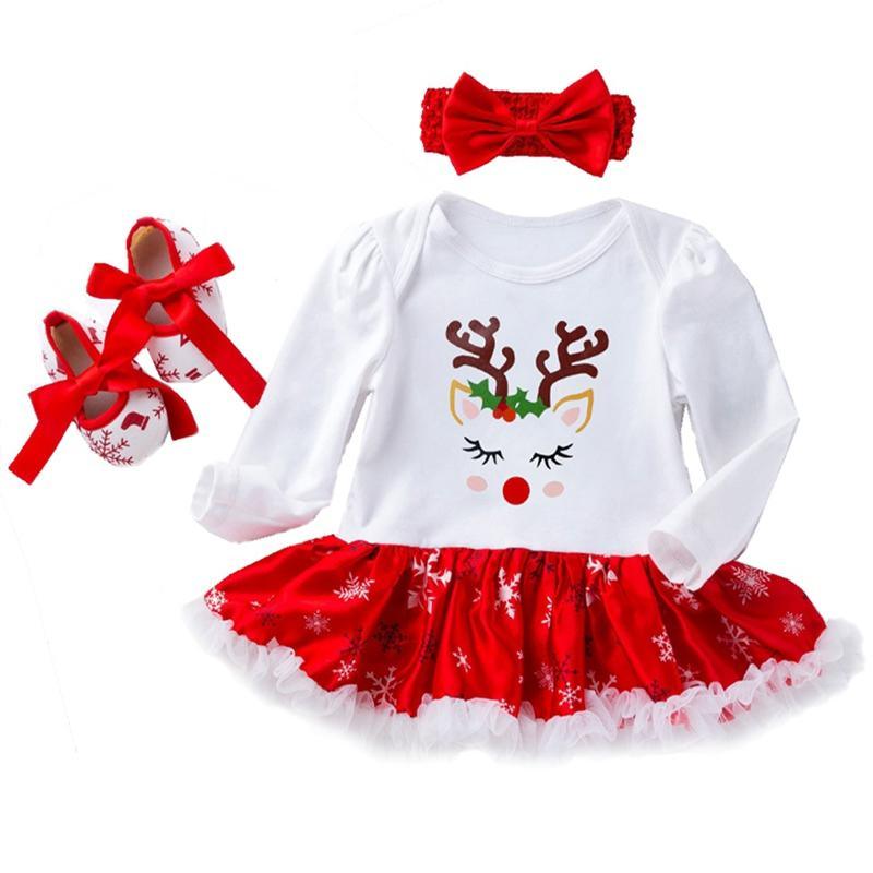 Cute Deer Christmas Costumes For Kids Long Sleeve Baby Girl Clothes Set Unique Design Perfect For Kids