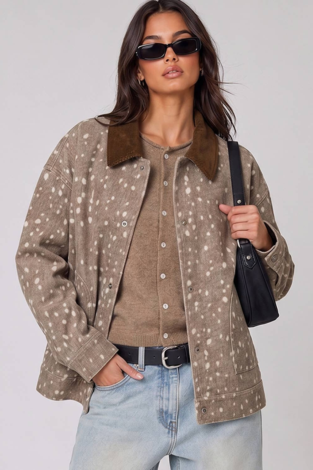 Camo & Bambi Print Western Jacket